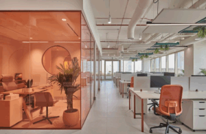open plan office partitions UAE modern workspace